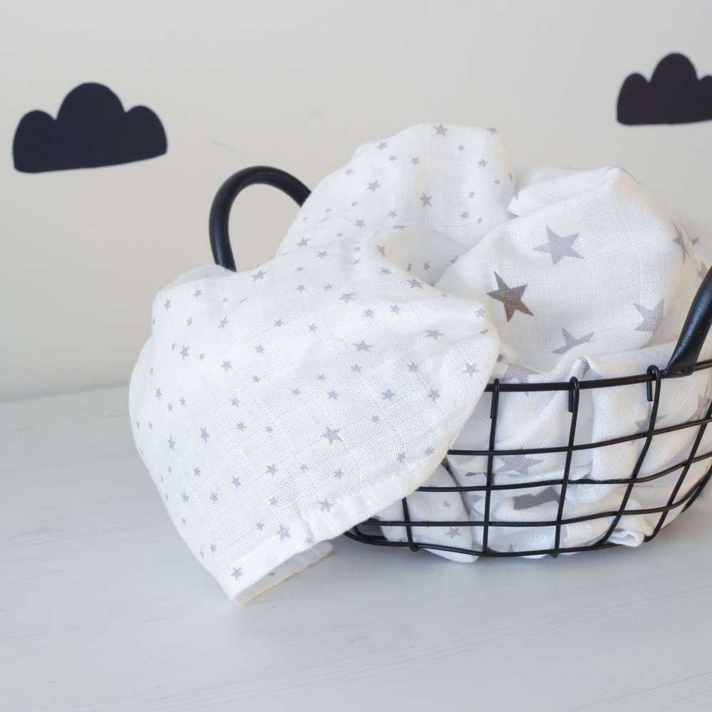3 Baby Swaddle Blankets - Oeko-tex - Kinousses Star Pattern - 3 3 Baby Swaddle Blankets - Oeko-tex - Kinousses Star Pattern - 3