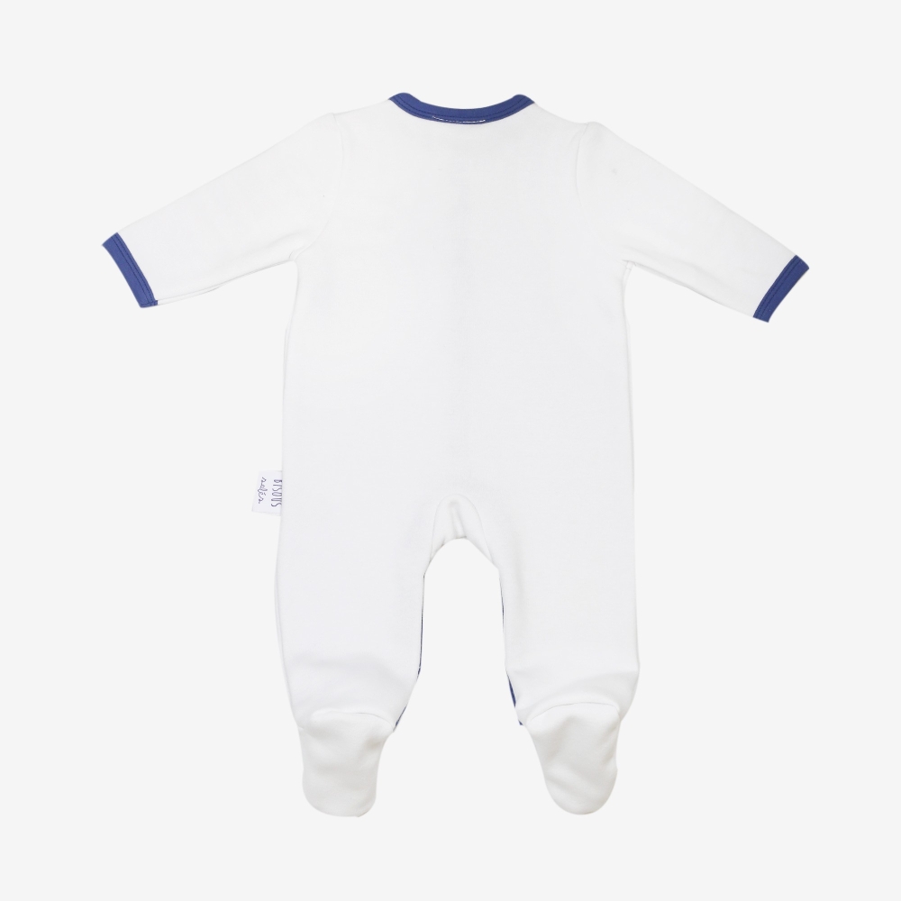 Pijama en felpa de espalda con la etiqueta bisous salés