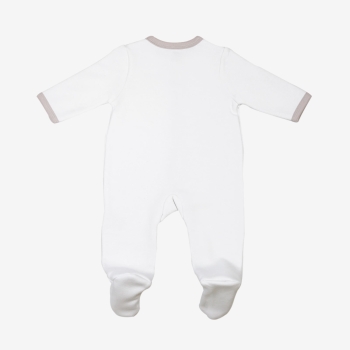 Baby fleecepyjama Haut comme trois pommes effen wit Baby fleecepyjama Haut comme trois pommes effen wit