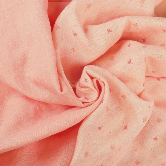 2 Baby girl swaddle blankets - Kinousses Flowers - 1