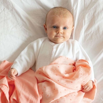 2 Baby girl swaddle blankets - Kinousses Flowers - 3