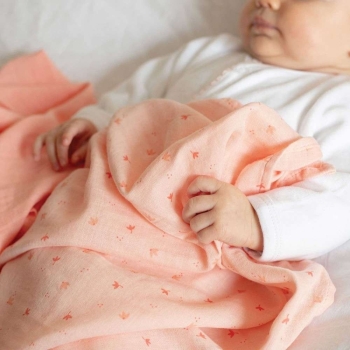 2 Baby girl swaddle blankets - Kinousses Flowers - 4