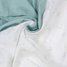Set of 3 sea green swaddle blankets - Little cat - Oeko-tex Kinousses - 3 Set of 3 sea green swaddle blankets - Little cat - Oeko-tex Kinousses - 3