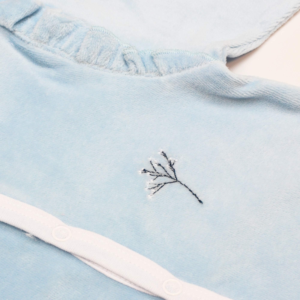 Pyjama naissance bleu romantique Kinousses - 4 Pyjama naissance bleu romantique Kinousses - 4