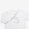 Neugeborenen-Schlafanzug unisex mit Frontöffnung Pompon Neugeborenen-Schlafanzug unisex mit Frontöffnung Pompon