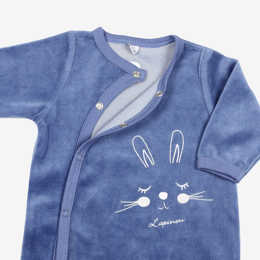 copy of Pyjama velours bébé gris chiné - Mini nous Trois Kilos Sept - 4 copy of Pyjama velours bébé gris chiné - Mini nous Trois Kilos Sept - 4