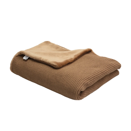 Reversible chocolate-colored blanket