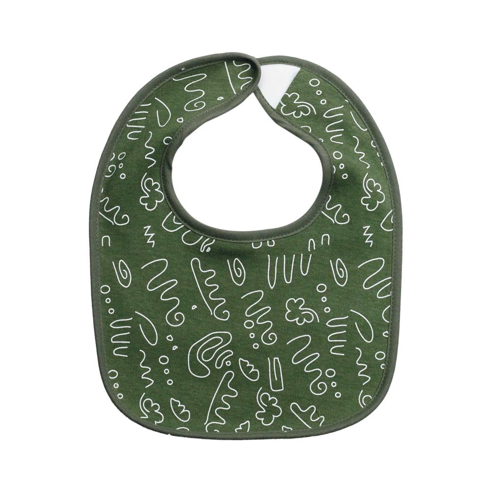 Bavoir motifs vert sapin Bavoir motifs vert sapin