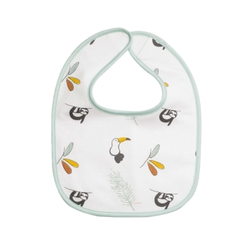 Bib with sage trim