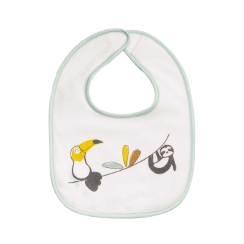 Bib with pelican and sloth