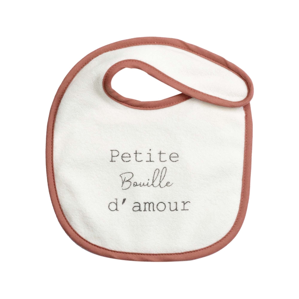 Terracotta bib little love face Terracotta bib little love face