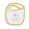 White and mustard Mini nous bib White and mustard Mini nous bib