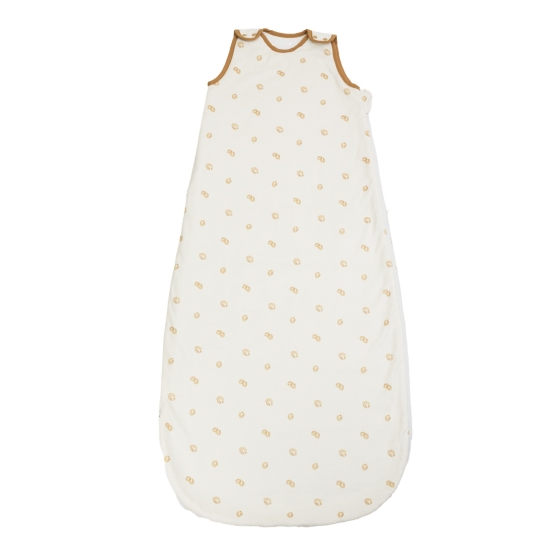Adjustable sleeping bag in ecru with leaf pattern