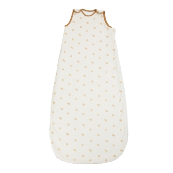 Adjustable sleeping bag in ecru with leaf pattern
