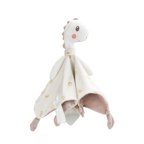 Peluche dinosauro ecrù e rosa pallido