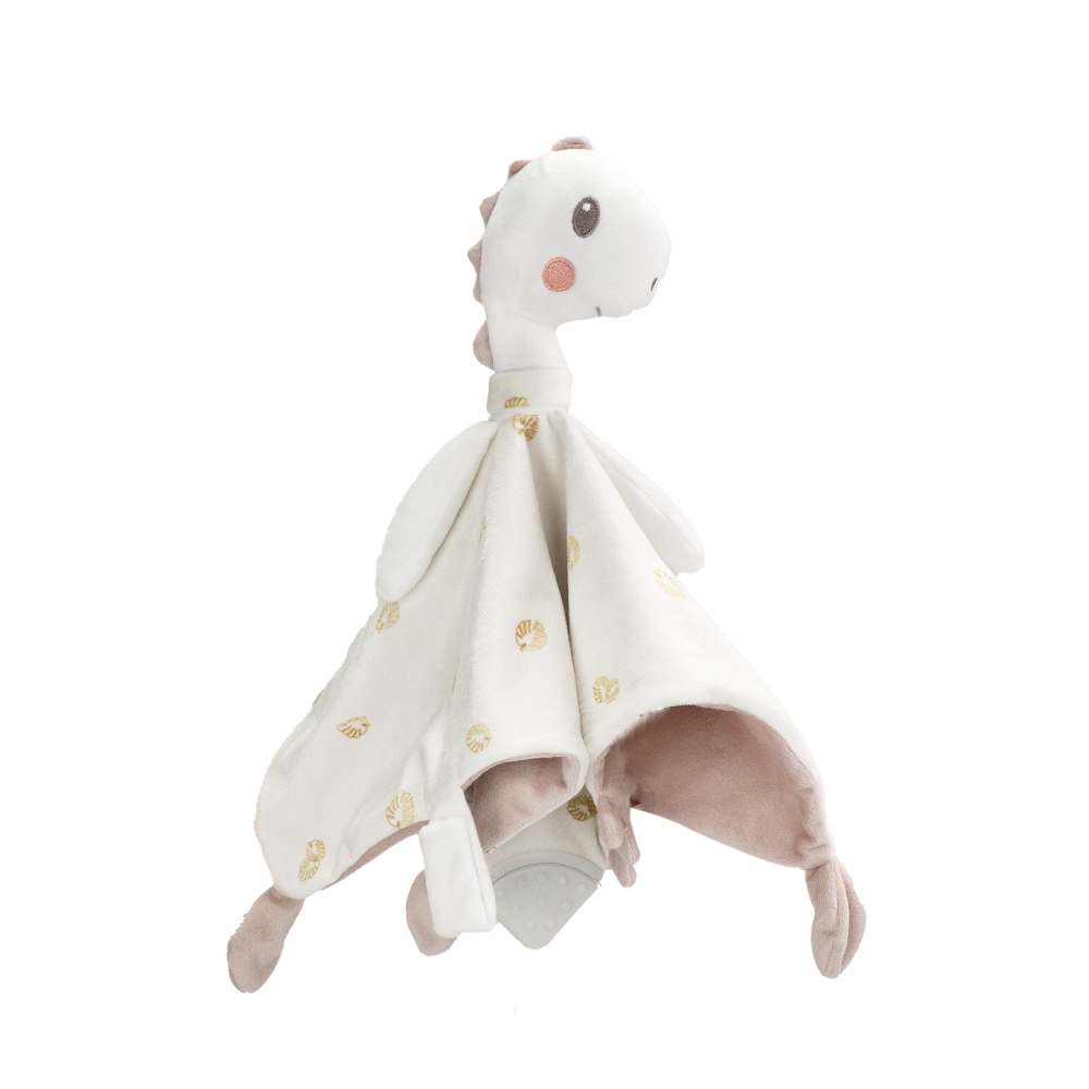 Peluche dinosauro ecrù e rosa pallido