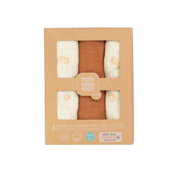 Packaging de 3 langes bébé Packaging de 3 langes bébé