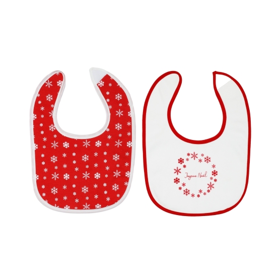 Set of 2 first age bibs - Christmas Trois Kilos Sept - 1