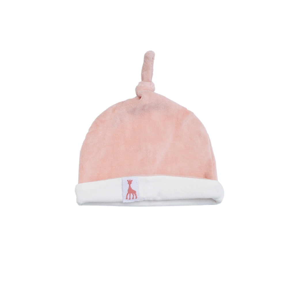 Gorro rosa de veludo