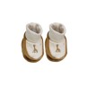 Paire de chausson coloris camel et écru Paire de chausson coloris camel et écru