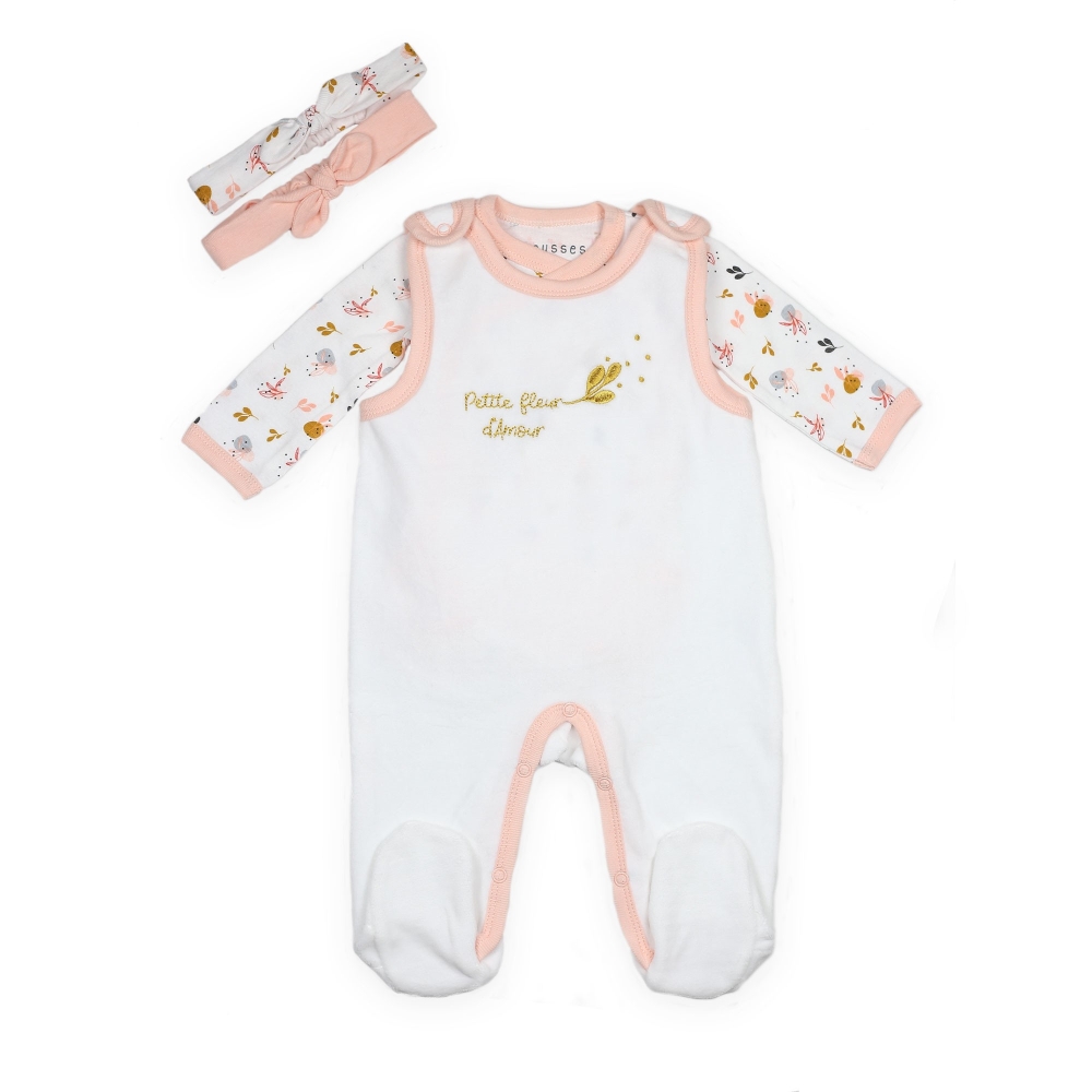 Set nascita bambina - Piccolo fiore - 4 pezzi Trois Kilos Sept - 1