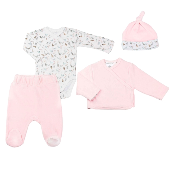 Conjunto de nascimento menina - Rose des bois Kinousses - 1