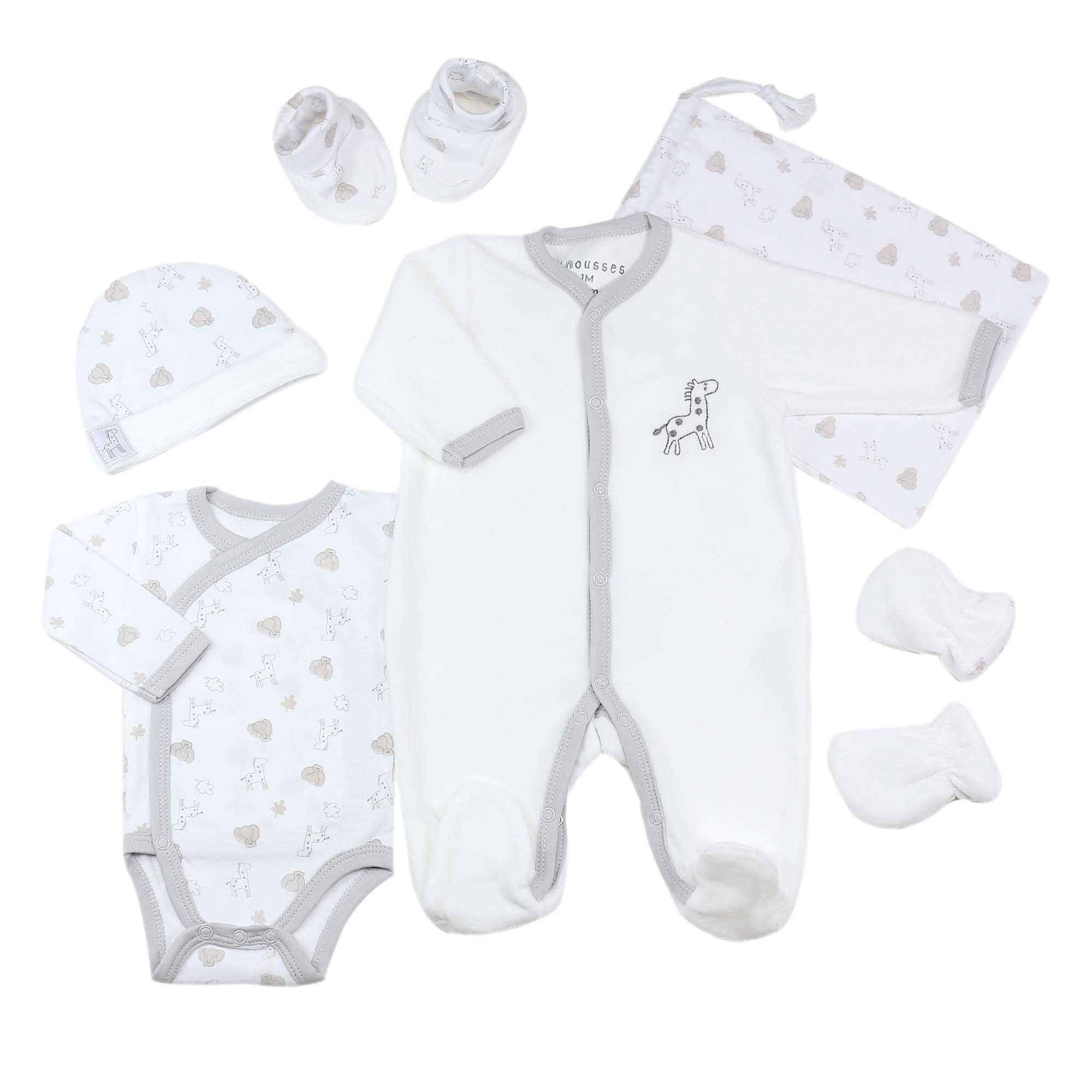 Trois Kilos Sept - Kit naissance mixte 6 pièces