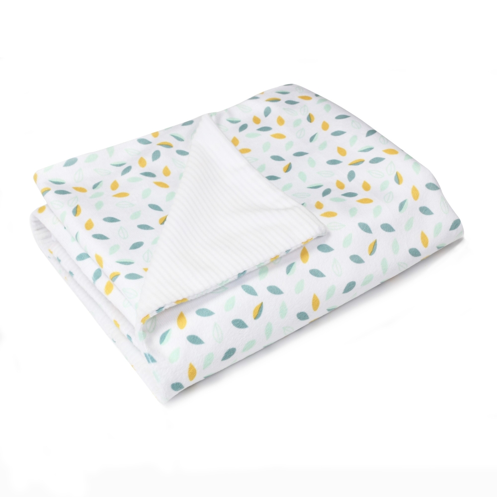 Blanket - mustard and sage green Trois Kilos Sept - 1