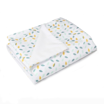 Couverture - moutarde et vert sauge