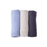 3 Fraldas de pano bebé - Oeko-tex - Azul pastel Kinousses - 1