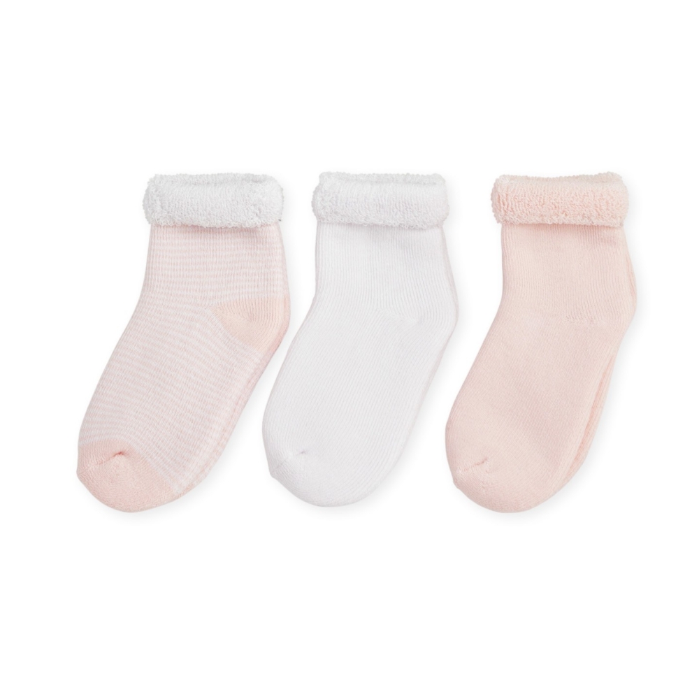 Lot de 3 paires de chaussettes maille bouclette - Rose