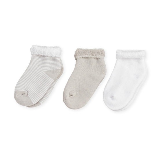 Set of 3 pairs of beige socks Trois Kilos Sept - 1