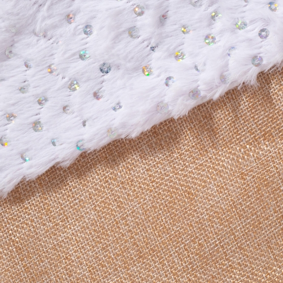 Bota de navidad de yute para bordar