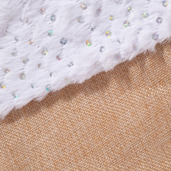 close-up on jute and fleece material