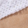 Close-up of jute and fleece material Close-up of jute and fleece material