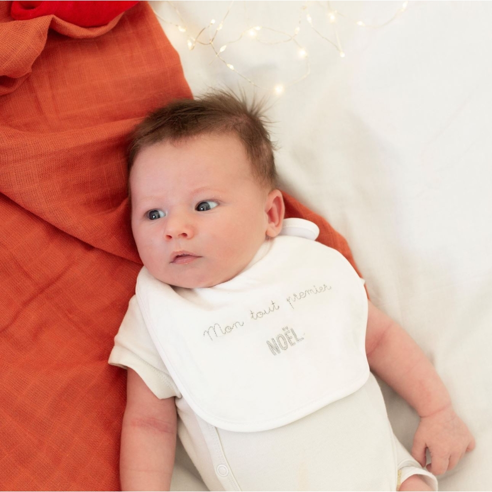 Set of 2 newborn bibs - Christmas Trois Kilos Sept - 2 Set of 2 newborn bibs - Christmas Trois Kilos Sept - 2