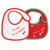 Set of 2 birth bibs Chistmas Trois Kilos Sept - 1 Set of 2 birth bibs Chistmas Trois Kilos Sept - 1