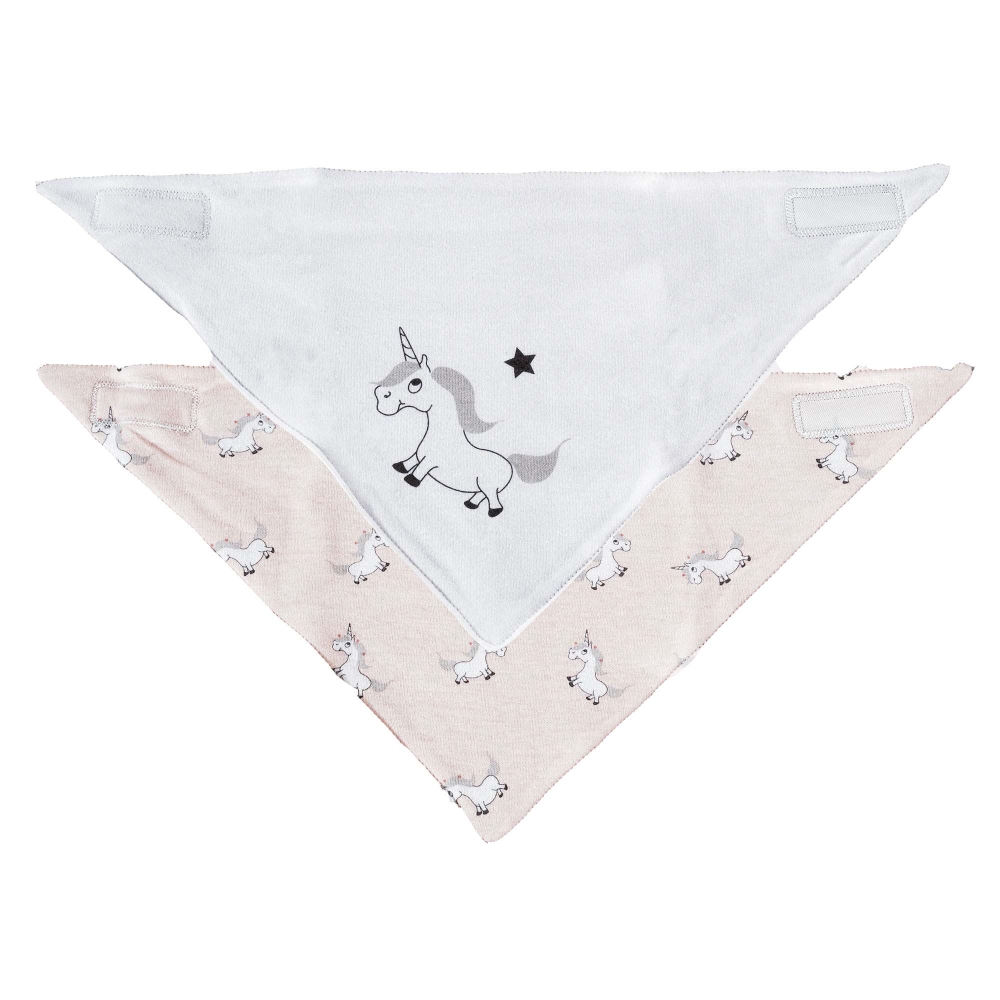 Bavoirs bandana - Licorne x2