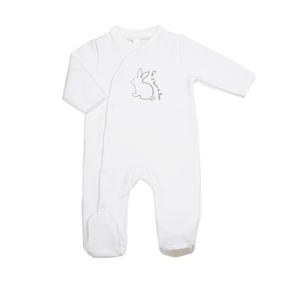 Pigiama neonato unisex bianco Pompon