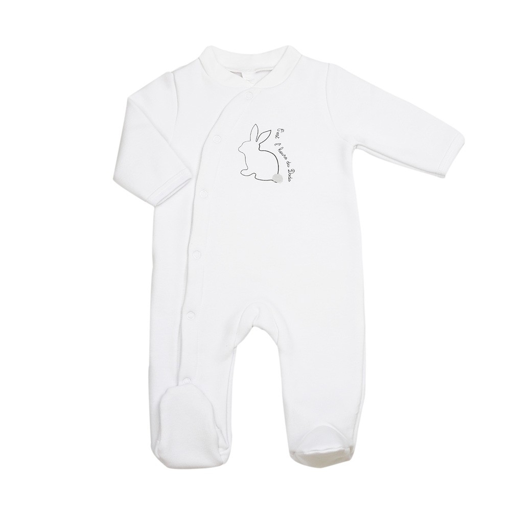 Pyjama naissance mixte - Pompon - Pyjama molleton bébé épais et doux