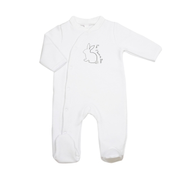 Pigiama neonato unisex bianco Pompon