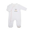 Pijama recém-nascido menina branco e rosa - Pequena maçã