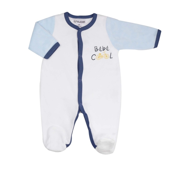 Baby boy pyjamas - "Bébé cool" Kinousses - 1