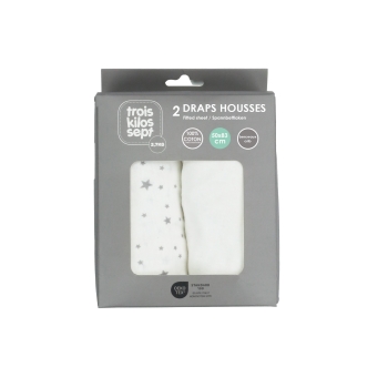 2er-Set Spannbettlaken für Wiege Trois Kilos Sept - 1