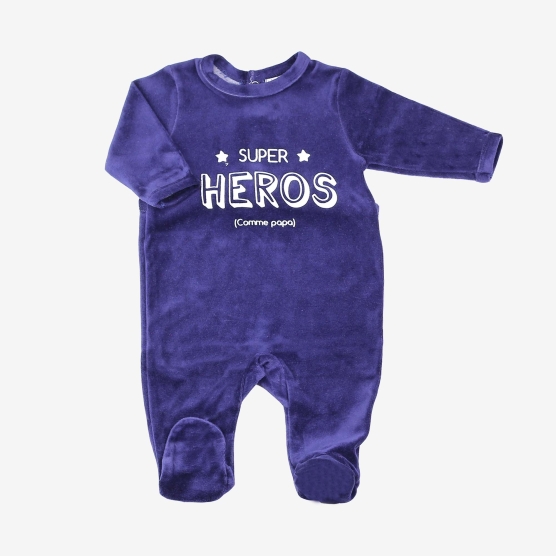 Blue superhero pajamas