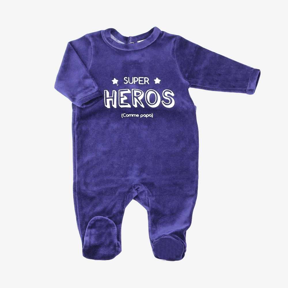 Pijama azul de super-herói