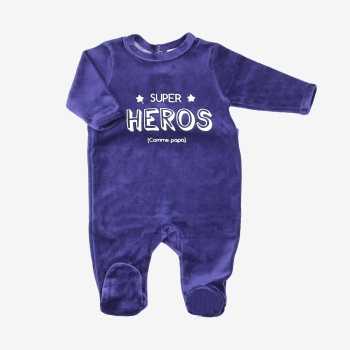 Pijama azul de super-herói