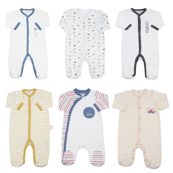 Pyjamas Velours ☆ Bébé Naissance 0 à 1 Mois ☆ Lot de 3 Pyjamas Bébé  Naissance Maman Vêtements Puériculture Trousseaux Naissance Cadeaux  Boutique En Ligne