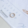 Detalhe dos meses da manta de etapas