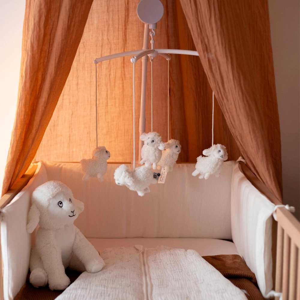 conjunto de móbile para bebé com doudou e cama